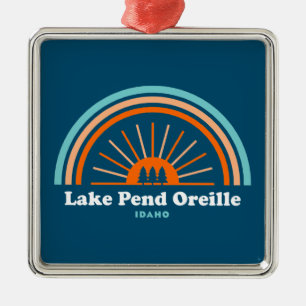 Sjö Pend Oreille Idaho Rainbow Julgransprydnad Metall