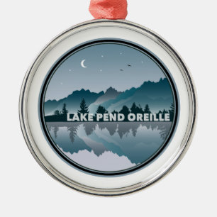 Sjö Pend Oreille Idaho Reflection Julgransprydnad Metall