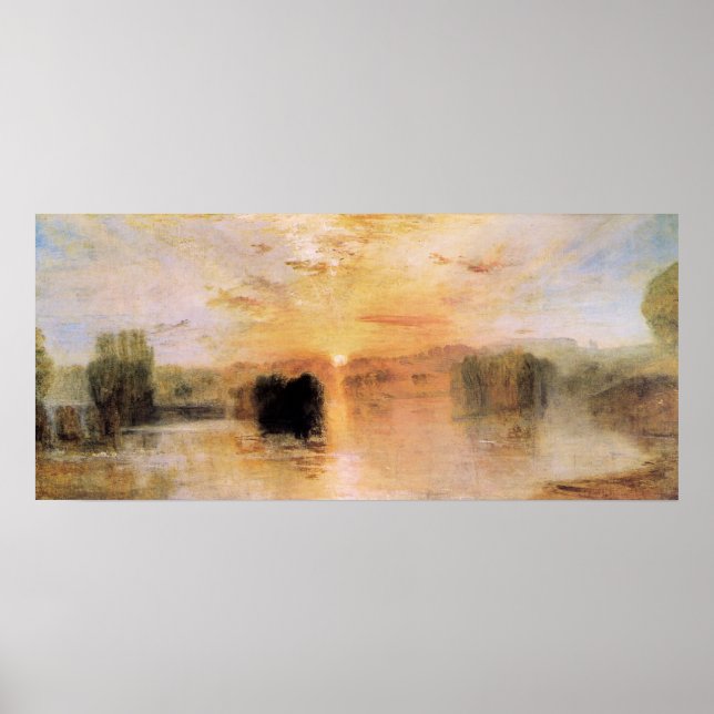 Sjö Petworth sunset by Joseph Mallord Turner Poster (Framsidan)