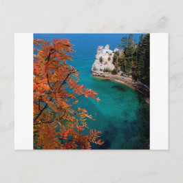 Sjö Pictured Sten Shore Superior Michigan Vykort