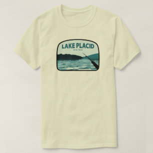 Sjö Placid New York Fishing Rod T Shirt
