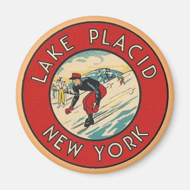Sjö Placid, New York - Magnet (Framsidan)