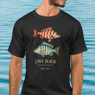 Sjö Placid New York nautiska fiskkläder T Shirt