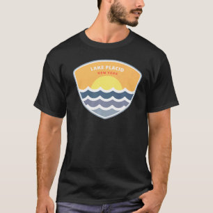 Sjö Placid New York NY Sunset Vacation Souvenir T Shirt