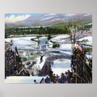 Sjö Placid New York Olympic Ski Backe Poster