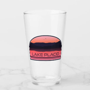 Sjö Placid New York Red Sunrise Glaskopp