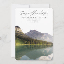 Sjö Placid New York Save Date Bröllop Inbjudningar