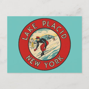 Sjö Placid, New York - vykort