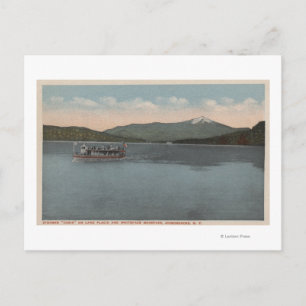 Sjö Placid, NY - View of Steamer Doris Vykort