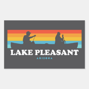 Sjö Pleasant Arizona Canoe Rektangulärt Klistermärke