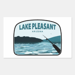 Sjö Pleasant Arizona Fishing Rod Rektangulärt Klistermärke