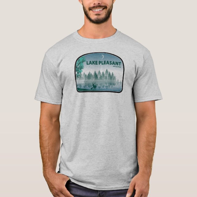 Sjö Pleasant Arizona Hjort T Shirt (Framsida)