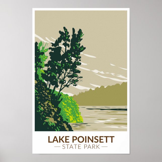 Sjö Poinsett State Park Arkansas Vintage Poster (Framsidan)