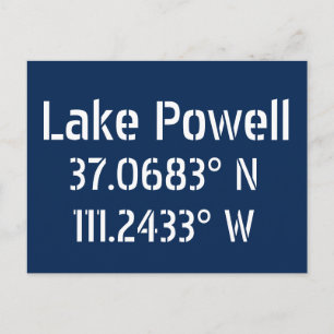Sjö Powell AZ Latitude Longitud Vykort