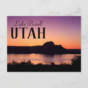 Sjö Powell Utah Dawn Vykort