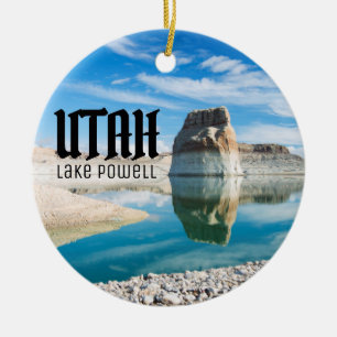 Sjö Powell Utah Lone Sten Julgransprydnad Keramik