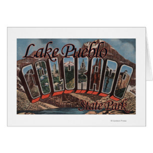 Sjö Pueblo State Park, Colorado Hälsningskort