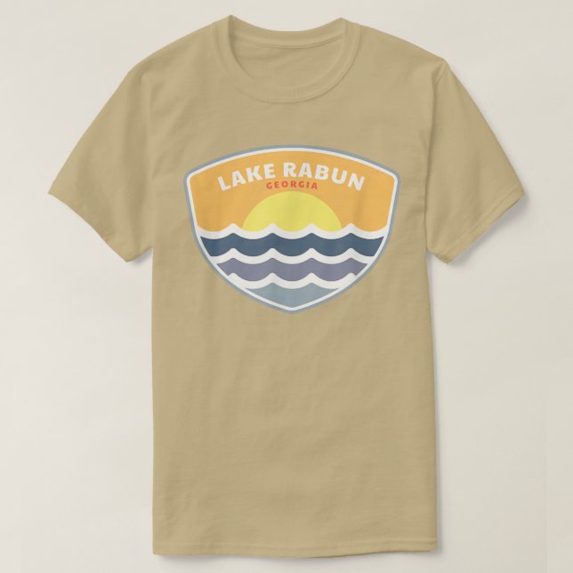 Sjö Rabun Georgia GA Sunset Vacation Souvenir  T Shirt (Design framsida)