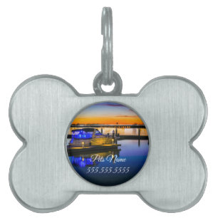 Sjö Ray Hubbard Rockwall TX Sunset Pet Tag ID-bricka Husdjur