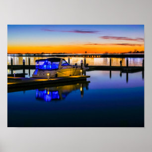 Sjö Ray Hubbard Rockwall TX Sunset Poster
