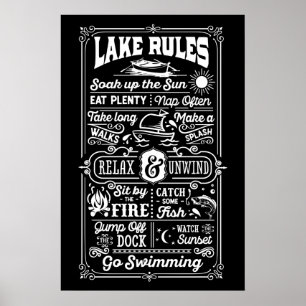 Sjö Regler: Life's Simple Waterside Joys Poster