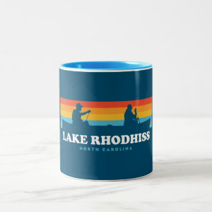 Sjö Rhodhiss North Carolina Canoe Två-Tonad Mugg