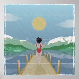 Sjö Rotoiti Nya Zeeland Poster