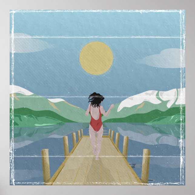 Sjö Rotoiti Nya Zeeland Poster (Framsidan)