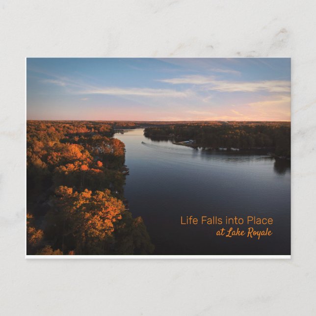 Sjö Royale Sunset-kort Vykort (Framsida)