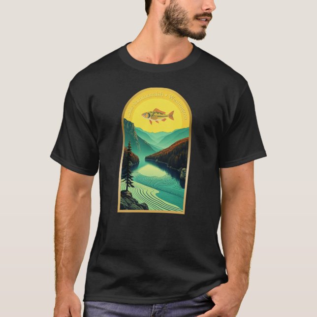 Sjö Sammamish Washington logotyp T-Shirt (Framsida)