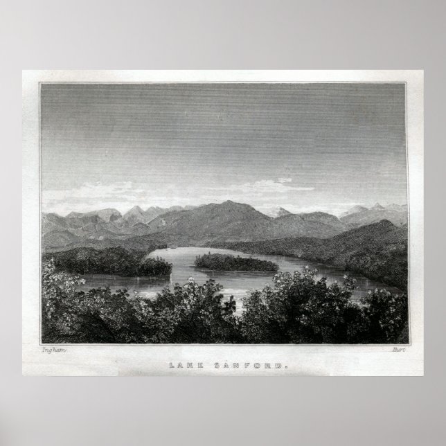 Sjö Sanford Adirondacks Poster (Framsidan)