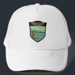 Sjö Scott State Park Kansas Badge Keps<br><div class="desc">Sjö Scott State Park-teckningar i ett badge stil-mönster. Parken kallas också Scott State Park,  omger Sjö Scott,  ett vår-matat sötvattensområde sjö.</div>