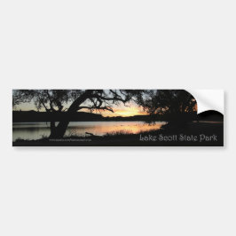 Sjö Scott State Park Kansas Sunset Bumper Sticker Bildekal