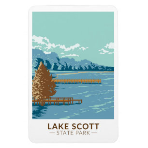 Sjö Scott State Park Kansas Vintage Magnet