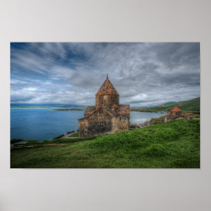 Sjö Sevan, Armenien Poster