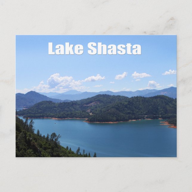 Sjö Shasta in Redding, Kalifornien Vykort (Framsida)