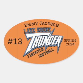 Sjö Shore Fast Pitch-fästmärke Ovalt Klistermärke