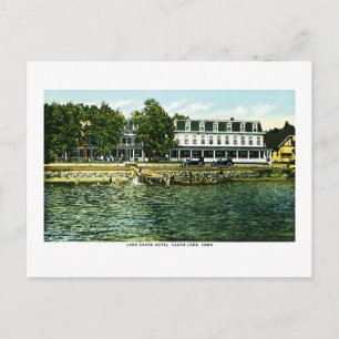 Sjö Shore Hotel, Clear Sjö, Iowa Vykort