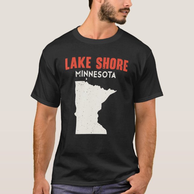 Sjö Shore Minnesota Förenta staterna Staterna Amer T Shirt (Framsida)