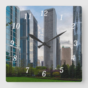 Sjö Shore Park Painterly Wall Clock Fyrkantig Klocka