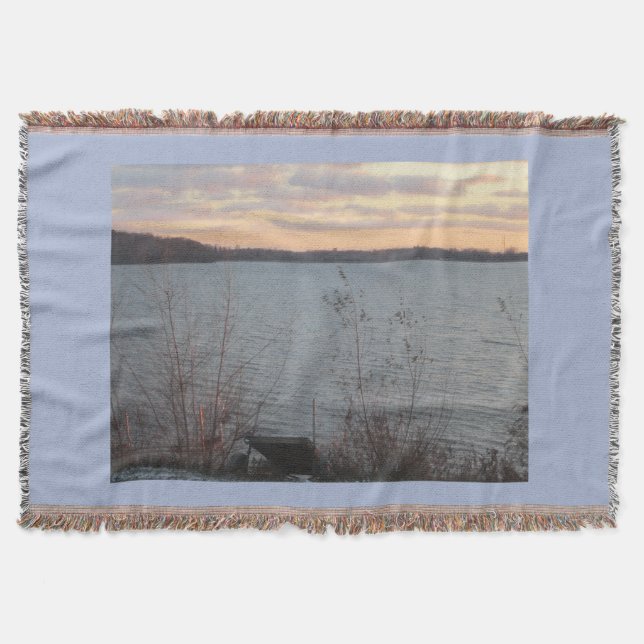 Sjö Shore Sunset Blanket Mysfilt (Framsidan)