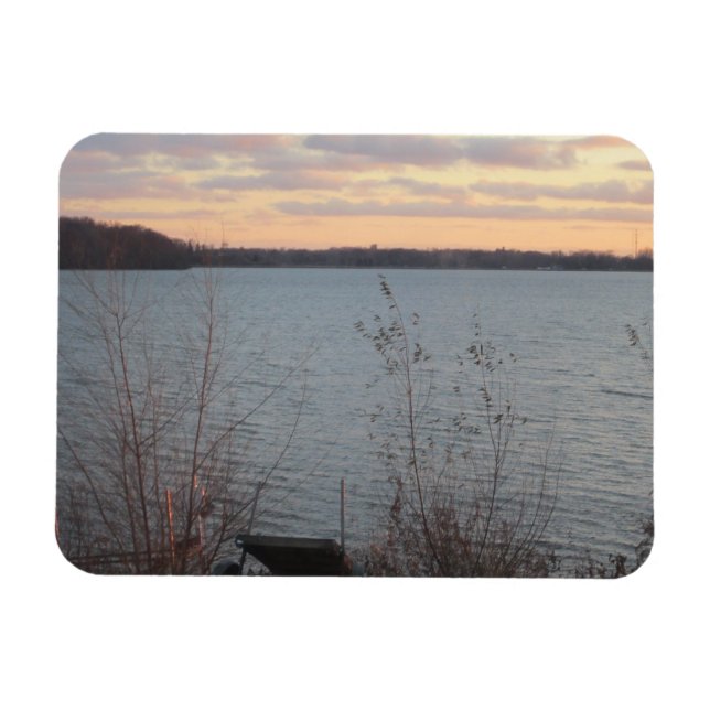 Sjö Shore Sunset Flexible Magnet (Horisontell)
