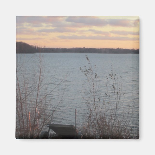 Sjö Shore Sunset Magnet (Framsidan)