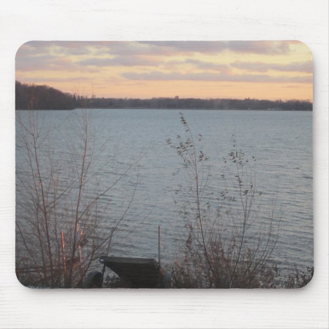 Sjö Shore Sunset Mousepad Musmatta (Framsidan)
