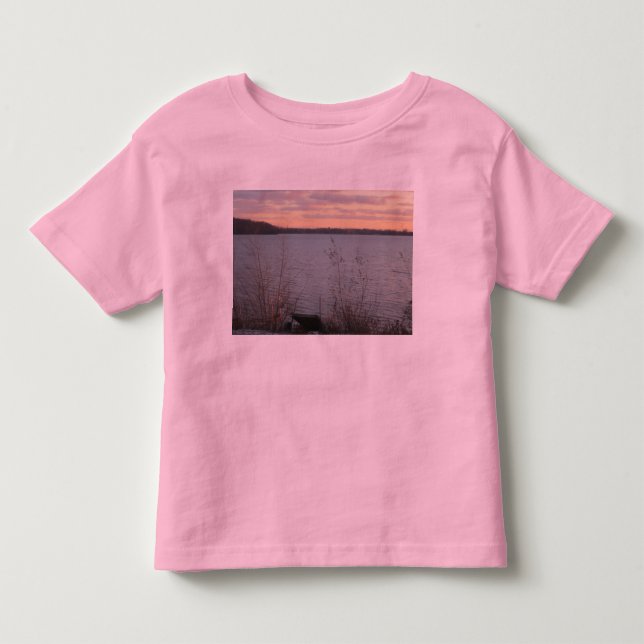 Sjö Shore Sunset Småbarn Ringer T-Shirt (Framsida)