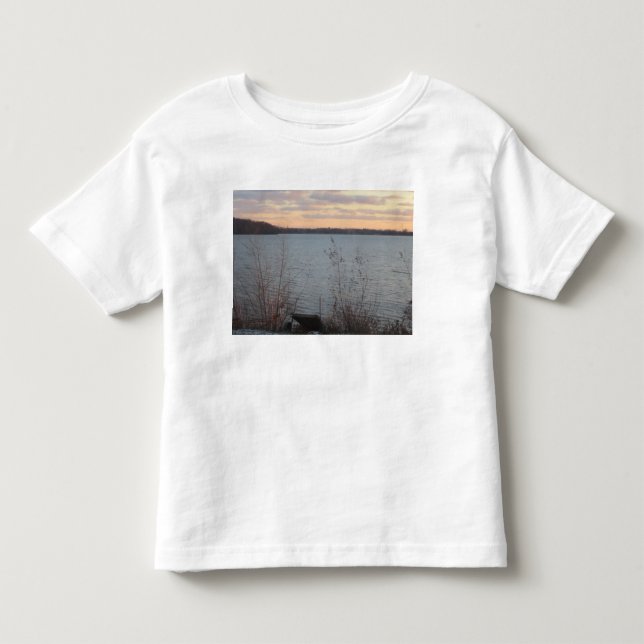 Sjö Shore Sunset Småbarn T-Shirt (Framsida)