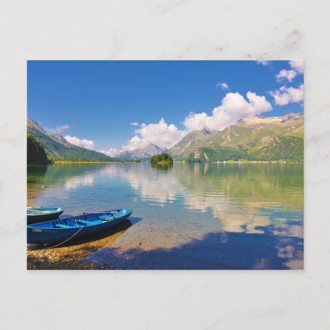 Sjö Sils, i Graubünden, Schweiz Vykort (Framsida)