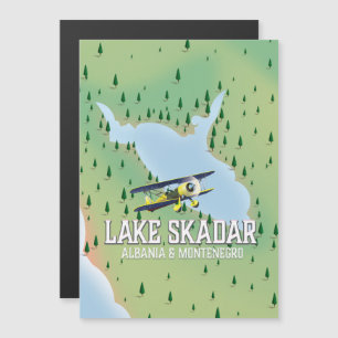 Sjö Skadar Albanien och Montenegro sjö karta