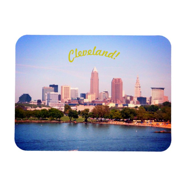 Sjö Skyline (Cleveland OH) Magnet (Horisontell)