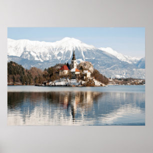 Sjö som blödas i vinter, Slovenien Poster